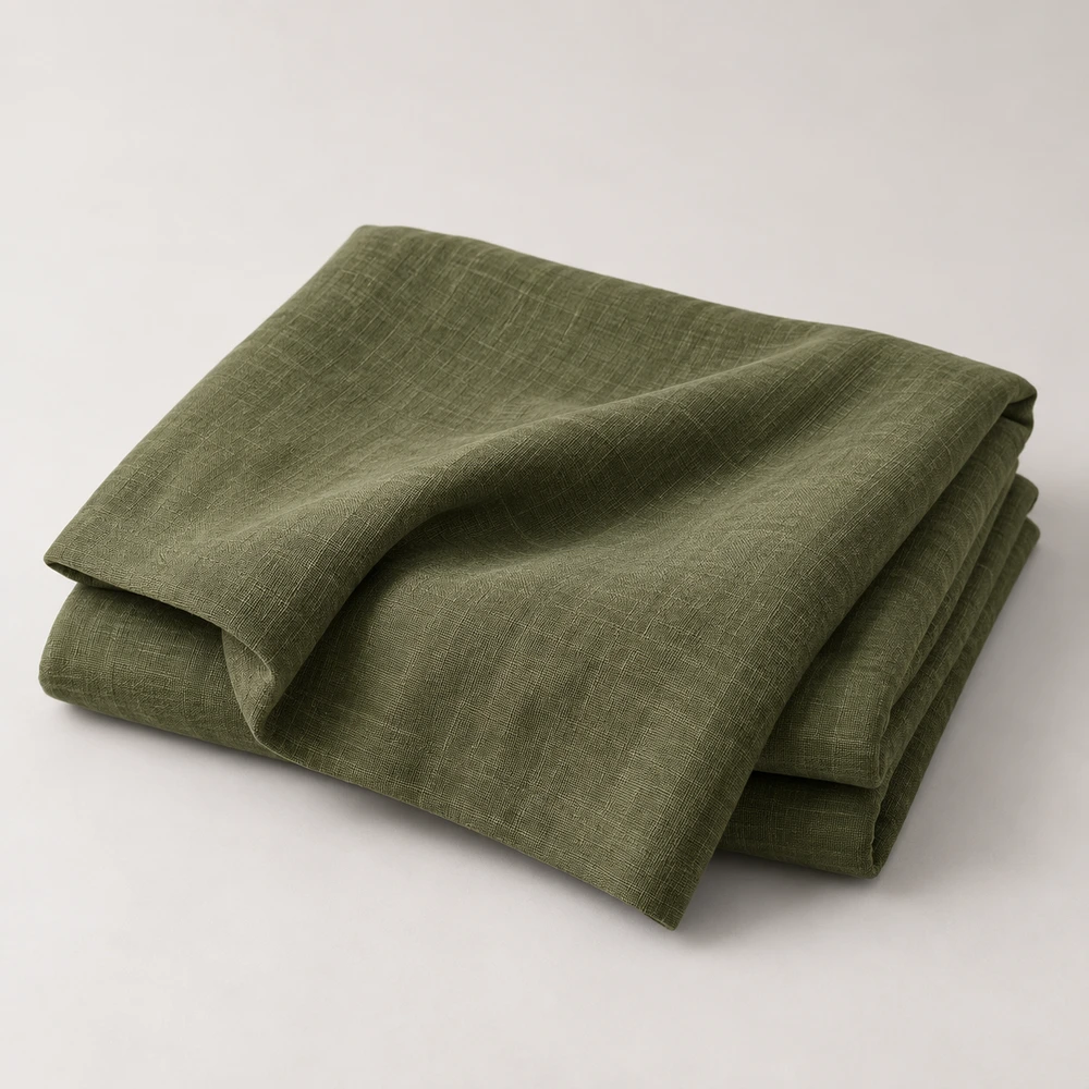Olive garment linen